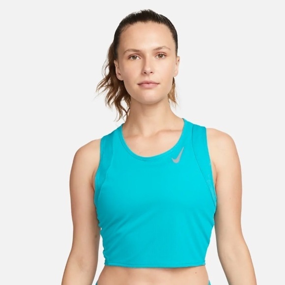 Nike Tops - Nike Blue Dri Fit Crop Tank